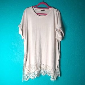 Nude lace sweater